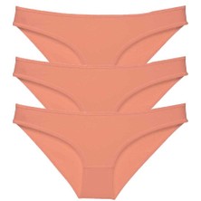 Toyigoo 3 Adet Süper Eko Set Likralı Kadın Slip Külot Pudra TYG-84037RS