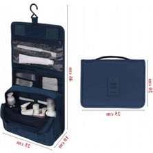 MarkEntegra Su Geçirmez Askılı Seyahat Makyaj Çantası Lacivert