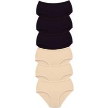 Toyigoo 6 Adet Tutku Kadın Yüksek Bel Bato Kalın Lastik Külot S2 TYG-84037RS