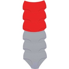 Toyigoo 6 Adet Tutku Kadın Yüksek Bel Bato Kalın Lastik Külot S6 TYG-84037RS