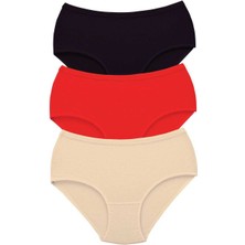 Toyigoo 3 Adet Tutku Kadın Yüksek Bel Bato Kalın Lastik Külot S1 TYG-84037RS