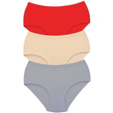 Toyigoo 3 Adet Tutku Kadın Yüksek Bel Bato Kalın Lastik Külot S7 TYG-84037RS