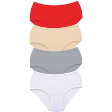 Toyigoo 4 Adet Tutku Kadın Yüksek Bel Bato Kalın Lastik Külot S13 TYG-84037RS