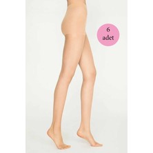 Toyigoo 6 Adet Parlak Fit 15 Likralı Külotlu Çorap Açık Ten TYG-84037RS