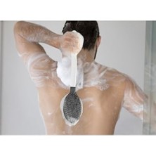 MarkEntegra Yumuşak Uzun Saplı Çift Taraflı Banyo Duş Vücut Fırçası - Pembe