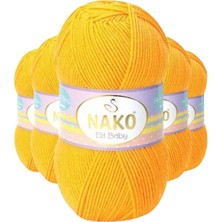 Toyigoo 5 Adet Elite Baby El Örgü Ipi Tüylenmeyen Bebek Yünü Koyu Sarı 4674 TYG-84037RS