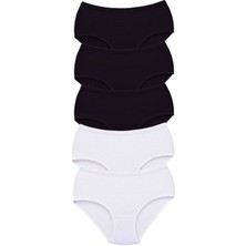 Toyigoo 5 Adet Tutku Kadın Yüksek Bel Bato Kalın Lastik Külot S5 TYG-84037RS