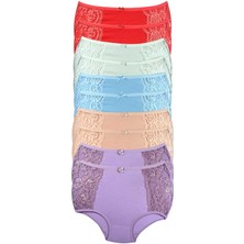 Toyigoo 10 Adet Kenar Dantelli Toparlayıcı Yüksek Bel Bato Külot TYG-84037RS