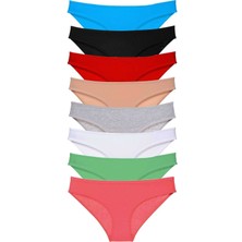 Toyigoo 8 Adet Süper Eko Set Likralı Kadın Slip Külot Set 3 TYG-84037RS