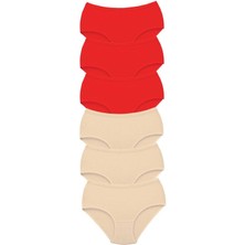 Toyigoo 6 Adet Tutku Kadın Yüksek Bel Bato Kalın Lastik Külot S5 TYG-84037RS