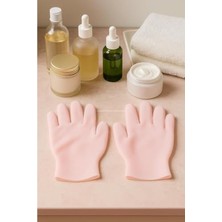MarkEntegra Nemlendirici Silikon Spa Eldiveni, Gece Kullanımı Için Yumuşak Tasarım, Pembe