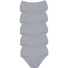 Toyigoo 5 Adet Tutku Kadın Yüksek Bel Bato Kalın Lastik Külot Gri TYG-84037RS