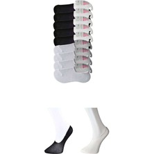Toyigoo Siyah ve Beyaz Kadın Babet Çorap 9 Çift TYG-84037RS