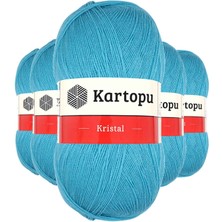 Toyigoo 5 Adet Kristal Çift Katlı El Örgü Lif Ipi Turkuaz K515 TYG-84037RS