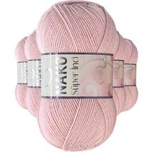 Toyigoo 5 Adet Süper Inci El Örgü Ipi 100 gr Pembemsi Pudra 10275 TYG-84037RS