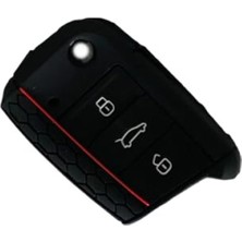 MarkEntegra Siyah Silikon Anahtar Koruma Kılıfı, Petek Desenli, Çoklu Modeller Için