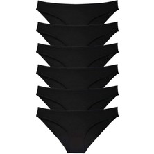 Toyigoo 6 Adet Süper Eko Set Likralı Kadın Slip Külot Siyah TYG-84037RS