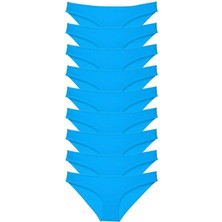 Toyigoo 9 Adet Süper Eko Set Likralı Kadın Slip Külot Mavi TYG-84037RS