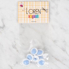 Toyigoo Loren Crafts 8 Li Açık Mavi Uğur Böceği Düğme - 64 TYGRSYT9573