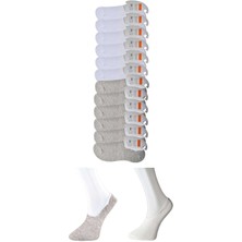 Toyigoo Gri ve Beyaz Erkek Babet Çorap 12 Çift TYG-84037RS