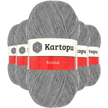 Toyigoo 5 Adet Kristal Çift Katlı El Örgü Lif Ipi Açık Gri K1001 TYG-84037RS