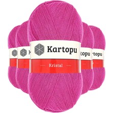 Toyigoo 5 Adet Kristal Çift Katlı El Örgü Lif Ipi Fuşya K440 TYG-84037RS