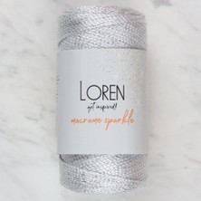 Toyigoo Loren Macrame Sparkle Simli Beyaz El Örgü Ipi - Rm TYGRSYT9573