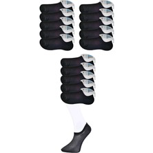 Toyigoo Siyah Erkek Görünmez Çorap 15 Çift TYG-84037RS