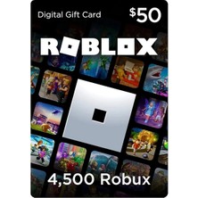 Roblox Robux Gift Card 4500 Robux