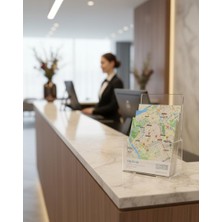 A6 Broşür Standı Şeffaf Pleksi Akrilik Taymar Marka C110 Belgeli Broşürlük