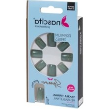 MarkEntegra 24 Adet Renkli Takma Tırnak Seti - Kare Model