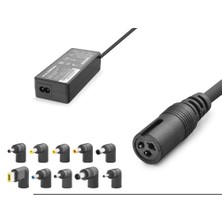 Evimdeyokyok 15-24V 90W Universal Laptop Adaptörü - 10 Farklı Uç - Tüm Markalarla Uyumlu - Siyah HD8887
