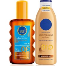 MarkEntegra SPF30 Güneş Koruyucu Bronzlaştırıcı Vücut Spreyi ve Q10 Losyon