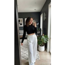 Kendim Fashion Kadın Yüksek Bel Pileli Palazzo Pantolon