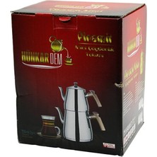 Vice Avm PRAMİT MİNİ BOY ÇELİK ÇAYDANLIK SETİ - TAKIMI RENKLİ BAKALİT KULP ÜST DEMLİK: 0.9LT - ALT SULUK: 1.5LT KENDİNDEN SÜZGEÇLİ GO-53-vice 01780