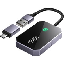 Xo Simple Is Beauty CZ016 Kablosuz Carplay Adaptörü, iPhone 6 ve Ile Üzeri Uyumlu, USB Bağlantılı, W
