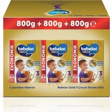 Hype Store Bebelac Gold 3 Çocuk Devam Sütü, 3X800GR 9-12 Ay