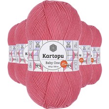 Toyigoo 5 Adet Baby One Tüylenmeyen El Örgü Ipi Yünü Şeker Pembe K244 TYG-84037RS