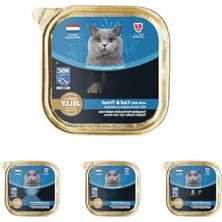 MarkEntegra Morina ve Alabalık Etli Jöleli Yetişkin Kedi Maması 85 gr (4 Paket)
