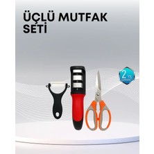 İlk El Grup Ieg™ Çok Fonksiyonlu Mutfak Makas Seti – 3 Makas, Bileyici ve Soyacak Dahil