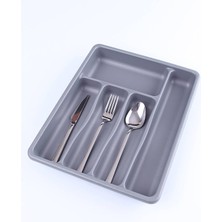 Vice Avm GRİ - 5 BÖLMELİ ÇEKMECE İÇİ KAŞIKLIK 36x29x5cm GO-53-vice 01456