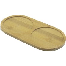 Vice Avm 2 BÖLMELİ   OVAL  AHŞAP BAMBU YAĞDANIK ALTLIK  12X24X0.8CM GO-53-vice 01930