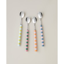 English Home Colorline Paslanmaz Çelik 4'lü Tatlı Kaşığı 20 cm Renkli