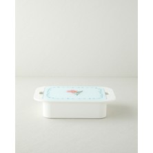 English Home Bright Floral Melamin 4'lü Cam Kapaklı Kahvaltılık 30X21 cm Renkli