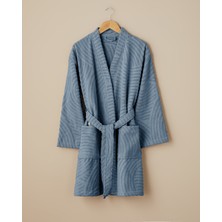 English Home Curve Pamuk Bornoz S-M Mavi