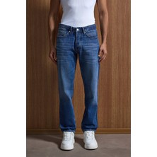 Abluka Online Erkek Relaxed Straight Fit Basic Jean Mavi