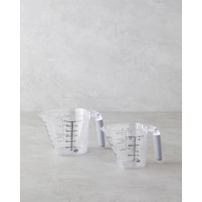 English Home Daniel Plastik 2’li Ölçü Kabı Mutfak Gereci 300 – 600 ml Şeffaf