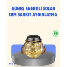 İntora Güneş Enerjili Cam Sarkıt Bahçe Balkon Teras Aydınlatma 30 LED