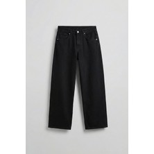 Abluka Online Erkek Süper Baggy Basic Jean Pantolon Siyah