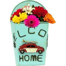 İntora Dekoratif Metal Saksı Sepet Modeli Dekoratif Hediyelik